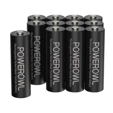 Carica l&#39;immagine nel visualizzatore di Gallery, Batterie AA Stilo POWEROWL 2800mAh ad Alta 12 Pile, Ricaricabili - Ilgrandebazar