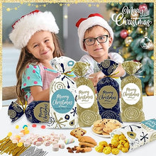Carica l&#39;immagine nel visualizzatore di Gallery, Sacchetti Biscotti Natale 120pcs, Buste Alimentari per Biscotti Natalizi, Plastica Sacchetto Regalo Sacchettini Natalizio con Cravatte, Bustine Alimenti Cellophane Piccole per Regali Caramelle Dolci