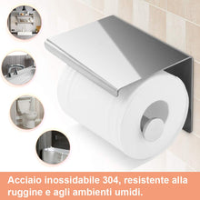 Carica l&#39;immagine nel visualizzatore di Gallery, Yissvic Porta Carta Igienica Portarotolo Acciaio Inox 304 spesso - Ilgrandebazar