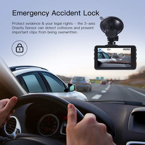 APEMAN Dash Cam Telecamera per Auto 1080P FHD 3 Inch schermo 170 1080p, 1080p - Ilgrandebazar