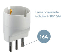 Carica l&#39;immagine nel visualizzatore di Gallery, Electraline 92291 Set 5 Adattatori da Schuko a Spina Confezione 5, Bianco - Ilgrandebazar