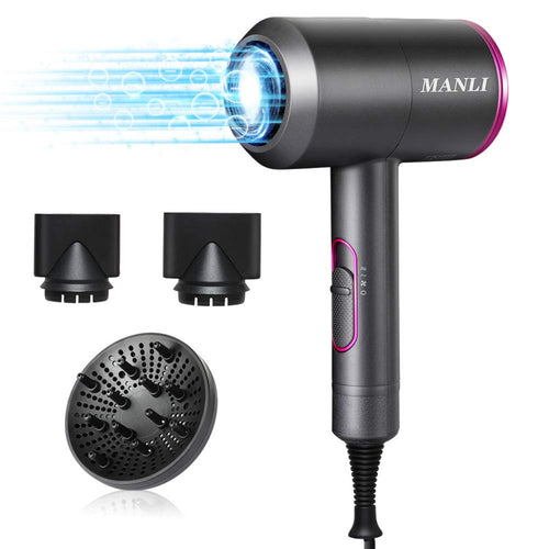 Asciugacapelli 2000 W Potente, MANLI Phon per Capelli Alta Potenza 2000 W - Ilgrandebazar