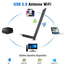 Carica l&#39;immagine nel visualizzatore di Gallery, Adattatore Antenna WiFi USB 1200 Mbps LOFTER Wi-Fi - Ilgrandebazar