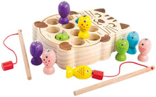 Carica l'immagine nel visualizzatore di Gallery, Giochi Montessori Magnetici di Pesca in Legno per 1 2 3 4 5 Anni Bambini, I Primi Giocattolo da Pesca in ​​Legno per I Miei Bambini 【E20200101GATTO】