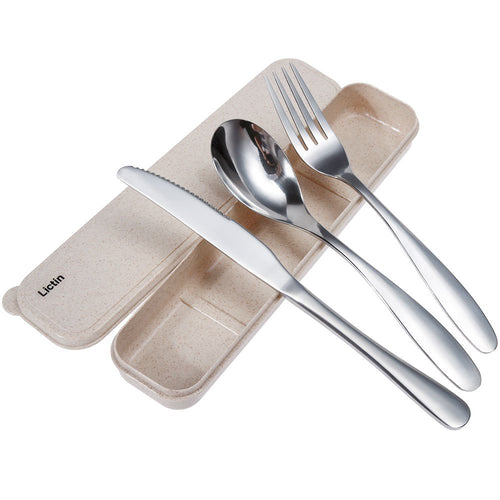 Lictin Set Posate monoblocco in Acciaio Inossidabile da Beige - Ilgrandebazar