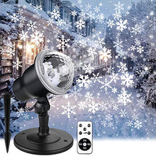 Carica l&#39;immagine nel visualizzatore di Gallery, Proiettore Luci Natale con Fiocco di Neve, Proiettore Natale Esterno ed Interno IP65 con Telecomando,Decorazioni Natalizie per la Casa,Adatto per Natale,Compleanno, Capodanno