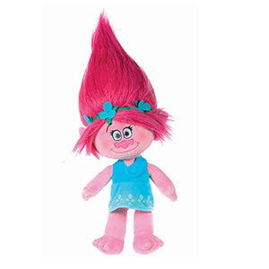 Trolls - Peluche Principessa Poppy 35cm, capelli rosa - Qualità super soft - Ilgrandebazar