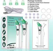 Carica l'immagine nel visualizzatore di Gallery, Aspiratore Punti Neri,Aspiratore Punti Neri Vacuum,Rimozione di Comedone,Blackhead Remover Vacuum,Macchina USB ricaricabile per rimuovere i punti neri per la pulizia del naso del viso green