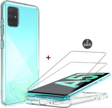 Carica l'immagine nel visualizzatore di Gallery, QHOHQ Cover per Samsung Galaxy A51 + 2 Pezzi Vetro Temperato, Ultra Sottile in Silicone Morbido AntiGraffio Protettiva Cover