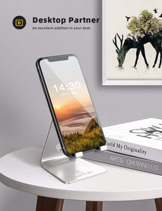 Lamicall Supporto Telefono Regolabile, Dock Telefono - Universale Supporto Dock per Phone 11 PRO, XS Max, XS, X, XR, 8, 7, 6 Plus, Samsung S10 S9 S8 S7, Huawei, Scrivania, Altri Smartphone - Argento