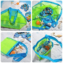 Carica l&#39;immagine nel visualizzatore di Gallery, FineGood Borsa Sacchetto Rete Grande Portatile Porta Giochi Palle Spiaggia,...