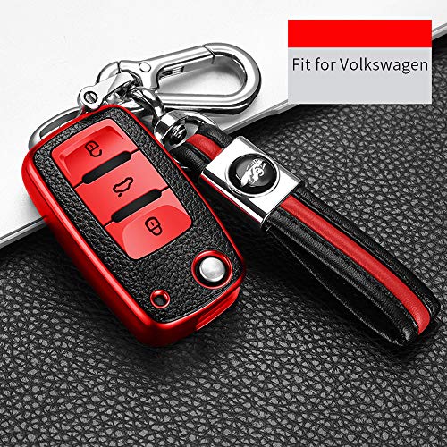 ontto Custodia Protettiva per Chiave Pieghevole Portachiavi Auto in Rosso