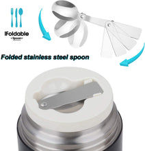 Carica l'immagine nel visualizzatore di Gallery, ValueTalks Thermos per Alimentari 450ML Vuoto Isolato Acciaio Inossidabile