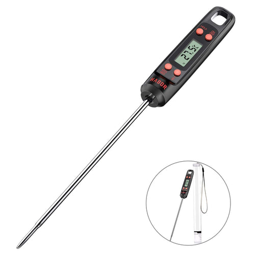 Habor Termometro Cucina, Digitale da Cucina con 5S Lettura Black - Ilgrandebazar