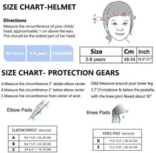 Carica l'immagine nel visualizzatore di Gallery, COOLGO Casco Skate e Ginocchiere Kit per Bambini e Bambina 15-35kgs, Regolabile Casco Ginocchiere Gomitiere e Protezione Polso per Pattinaggio Rollerblade Monopattino Skateboard Bicicletta