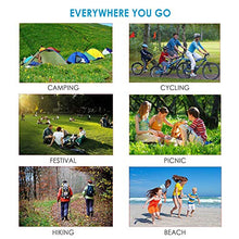 Carica l&#39;immagine nel visualizzatore di Gallery, HISAYSY Coperta da Spiaggia, 210 x 200CM Picnic con Blu-arancione