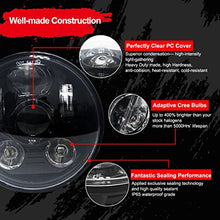 Carica l&#39;immagine nel visualizzatore di Gallery, Wisamic 5-3/4 5.75 pollice LED Headlight compatibile con Harley Davidson nera - Ilgrandebazar