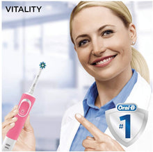 Carica l&#39;immagine nel visualizzatore di Gallery, Oral-B Vitality 100 CrossAction Spazzolino Elettrico Ricaricabile Rosa con 1 Manico e 1 Testina