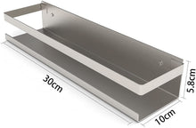 Carica l'immagine nel visualizzatore di Gallery, Bestdon Mensola Doccia - Mensole Bagno Inox Autoadesivo Organizzatore da Parete Acciaio Inossidabile SUS 304 Portaoggetti, Senza Foratura, Spazzolato,30 cm