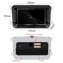 Carica l&#39;immagine nel visualizzatore di Gallery, Autoradio per VW CAMECHO Touch Screen capacitivo da 7 215 x 133 x 48 mm, noir - Ilgrandebazar