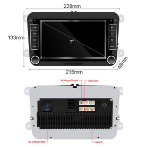 Autoradio per VW CAMECHO Touch Screen capacitivo da 7 215 x 133 x 48 mm, noir - Ilgrandebazar