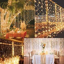 Carica l&#39;immagine nel visualizzatore di Gallery, 600 LED 6M x 3M IDESION Tenda Luminosa Natale Impermeabile IP44 Bianco Caldo - Ilgrandebazar