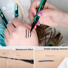Carica l&#39;immagine nel visualizzatore di Gallery, Eyeliner Peacock Waterproof Long Lasting Nero Liquid Eye Liner nero - Ilgrandebazar