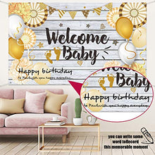 Carica l&#39;immagine nel visualizzatore di Gallery, 70,8 x 43,3 Pollici Decorazioni per Baby Shower, Tessuto Stile di Benvenuto