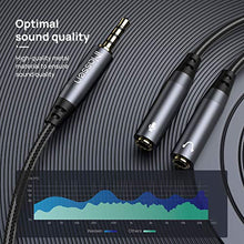 Carica l&#39;immagine nel visualizzatore di Gallery, Sdoppiatore Cuffie Audio Splitter, aux Adattatore Stereo Maschio 3,5...