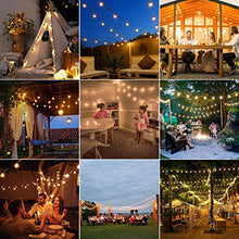 Carica l'immagine nel visualizzatore di Gallery, ZOTOYI LED Catena Luminosa Esterno, 15M Catena Luci Stringa Giardino IP65 Impermeabile con 25+2 G40 Lampadine, Luci da Esterno e Interno per Natale Matrimonio Partito, Bianco Caldo