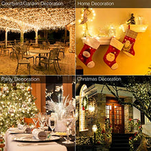 Carica l&#39;immagine nel visualizzatore di Gallery, [2 Pacchi] Luci Solari Esterno, Litogo 12m 120 LED Catena Bianco Caldo