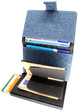 Carica l&#39;immagine nel visualizzatore di Gallery, KANABO Portacarte di Credito In Canapa | Portafoglio Uomo Slim | Porta Carte Credito Con Blocco RFID | Portafoglio Vegan | Portafoglio Clip | Mini portafoglio 10 x 7 x 2,5 cm Jeans