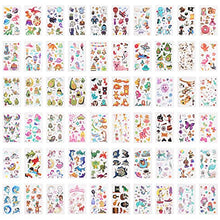 Carica l'immagine nel visualizzatore di Gallery, ACWOO Tatuaggi Temporanei Finti per Bambini, 60 Fogli, Set per per Ragazzi, Cartoni Animati, per Adulti Festa Compleann