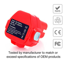 Carica l&#39;immagine nel visualizzatore di Gallery, Dosctt Batteria Sostituzione per Makita 12V 3,0Ah Ni-MH 12V-1 Pack, Rosso