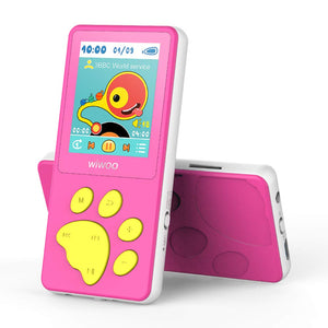 MusicFun Lettore MP3 Bambini, 1.8" LCD Schermo HiFi Bambini con Rosa - Ilgrandebazar