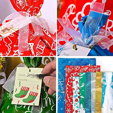 Carica l'immagine nel visualizzatore di Gallery, Evance 35 pezzi Sacchetti Regalo di Natale con 36 Tag Regalo, Sacchetti Regalo,Sacchetto per Caramella e Biscotto Sacchetti di Regalo regali di Natale