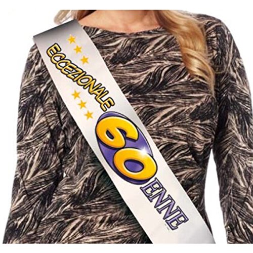 FASCIA 60 anni - ECCEZIONALE 60 ENNE - gadget idea regalo scherzoso... - Ilgrandebazar