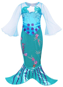 AmzBarley Il Costume della Sirenetta Ariel Vestito vestirsi Ragazze Bambine... - Ilgrandebazar