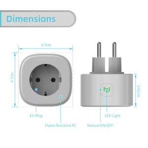 Presa WiFi Intelligente 16A Smart Plug Monitoraggio Consumi Funzione Timer,...