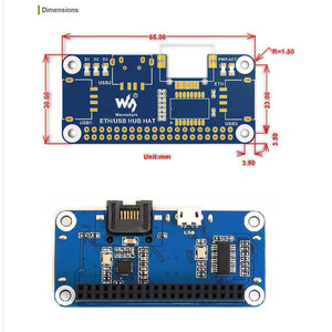 IBest Waveshare Ethernet/USB HUB Hat for Raspberry Pi ETH/USB HAT - Ilgrandebazar