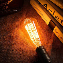 Carica l&#39;immagine nel visualizzatore di Gallery, KINGSO Lampadina Edison E27 con Incandescenza Vintage ST64 60W 220V 1 Pack - Ilgrandebazar