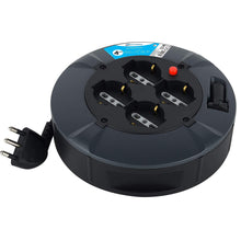 Carica l&#39;immagine nel visualizzatore di Gallery, Electraline 49019 Prolunga Elettrica con Avvolgicavo, 3G 1 mm, Lunghezza Nero - Ilgrandebazar