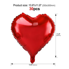 Carica l&#39;immagine nel visualizzatore di Gallery, Howaf 30 Pezzi Grande Palloncini Forma di Cuore Foil Air Balloons e rosso - Ilgrandebazar