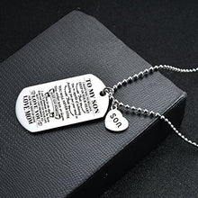 Carica l'immagine nel visualizzatore di Gallery, to my Son from MOM i want you Believe Love Dog tag militare Air Force... - Ilgrandebazar