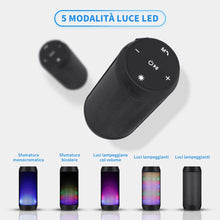 Carica l'immagine nel visualizzatore di Gallery, Cassa Bluetooth Altoparlante Speaker Portatili Stereo Hi-Fi Bassi Potenti Luce LED Wireless Micro SD Chiamata Vivavoce Microfono Incorporato Batteria Litio USB ELEHOT