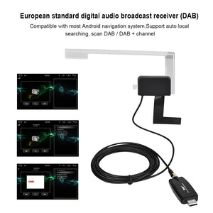 Zunate Auto Dab + Ricevitore Radio Dab, Connettore Adattatore Antenna default