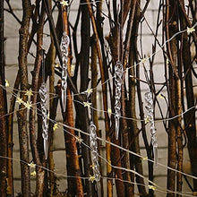 Carica l&#39;immagine nel visualizzatore di Gallery, LEMESO 36 pz Decorazioni Albero di Natale Ghiaccioli Natalizi Fiocchi di Neve Goccia Coni Gelato Cristallo Pendenti Ciondoli Addobbi Trasparente in Plastica Ornamenti Con Fili da Appendere