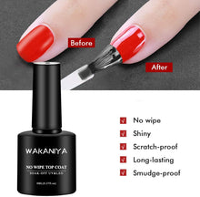 Carica l&#39;immagine nel visualizzatore di Gallery, No Wipe Top Coat Lucido Brillante e Opaco Finale Base Coat Set Smalto Semipermente per Unghie Gel UV LED Resistente all&#39;usura a Rapida Asciugatura, 8ml x 3 Bottiglie