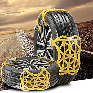 Yuanj Catene da Neve, Antiscivolo per Automobile SUV Universale 6 Pack - Ilgrandebazar
