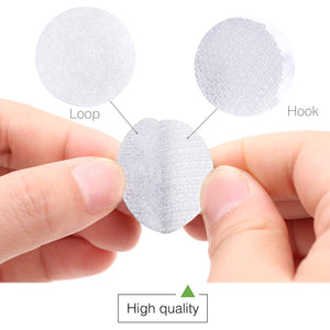 HAUSPROFI 1008 Pezzi 10mm con Velcro Autoadesivo, 504 10 mm, 10 Mm Bianco - Ilgrandebazar